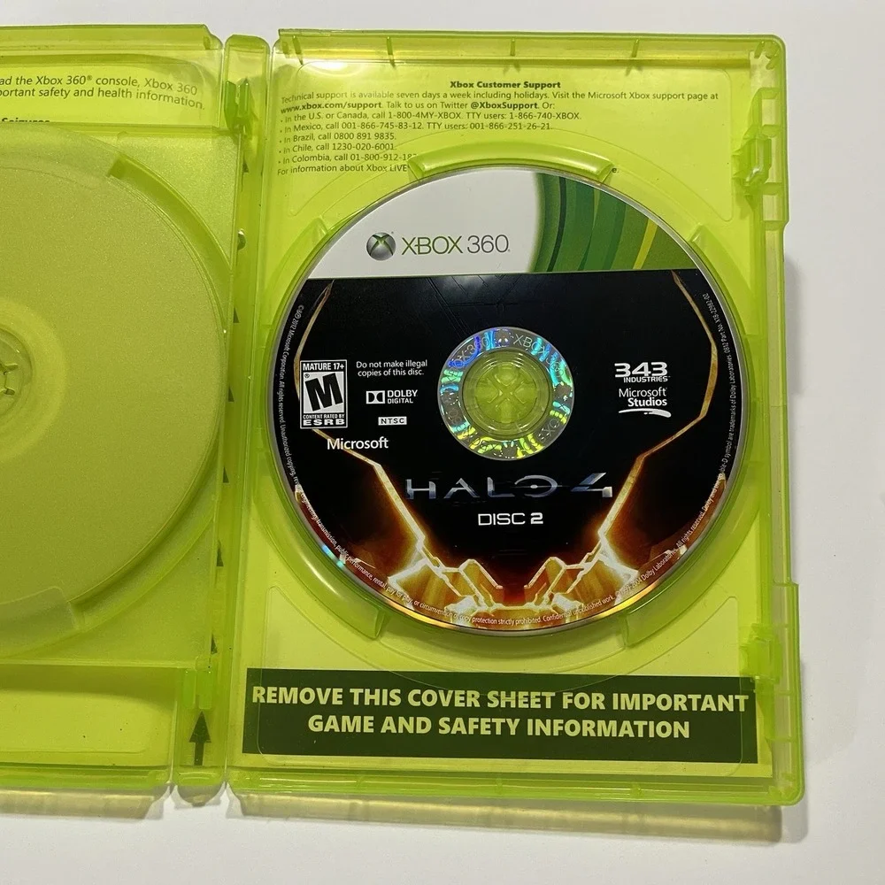 Halo 4 Microsoft Xbox 360 Tested & Working 2 Discs